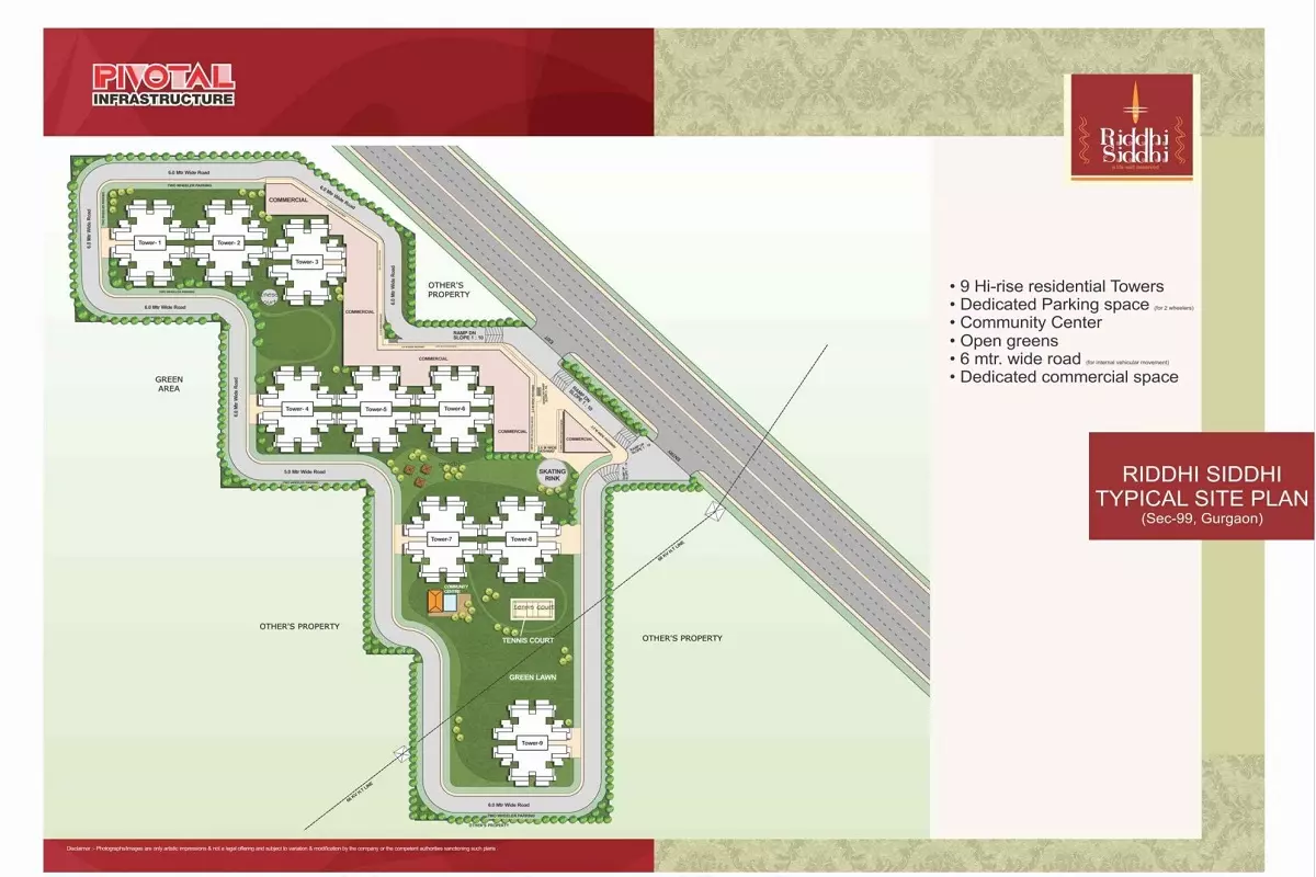 Pivotal Riddhi siddhi Sector 99 site plan