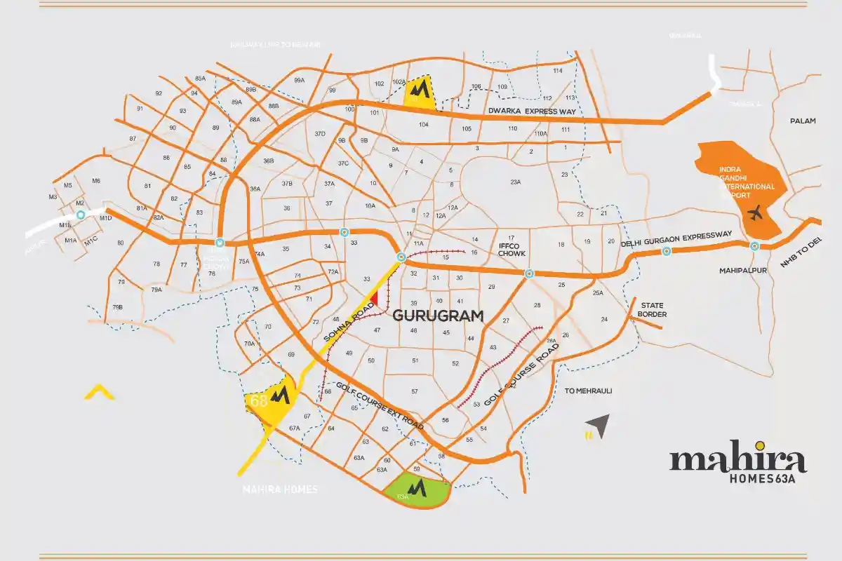 mahira sector 63a location map